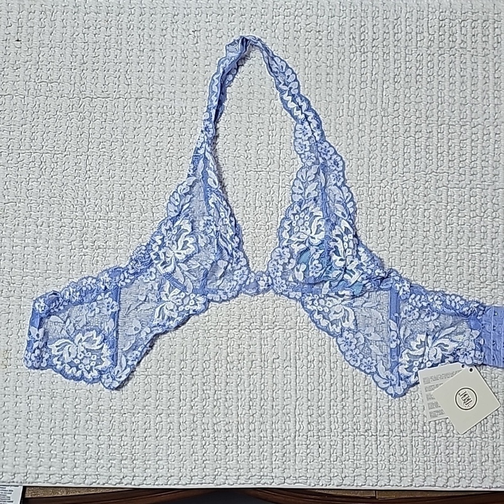 NWT Vintage La Perla Bralette - Made in Italy - Blue - Size 2 / 34A